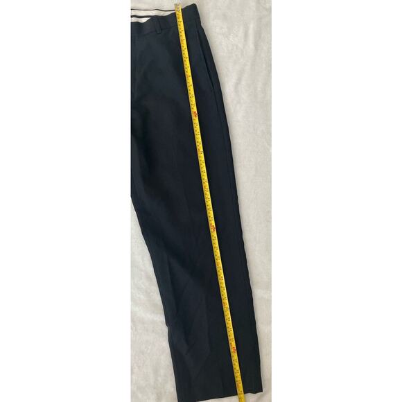 MICHAEL BRANDON Dress Pants Men's Black Pinstripe Office Attire - Size 32WX30L - Picture 4 of 6